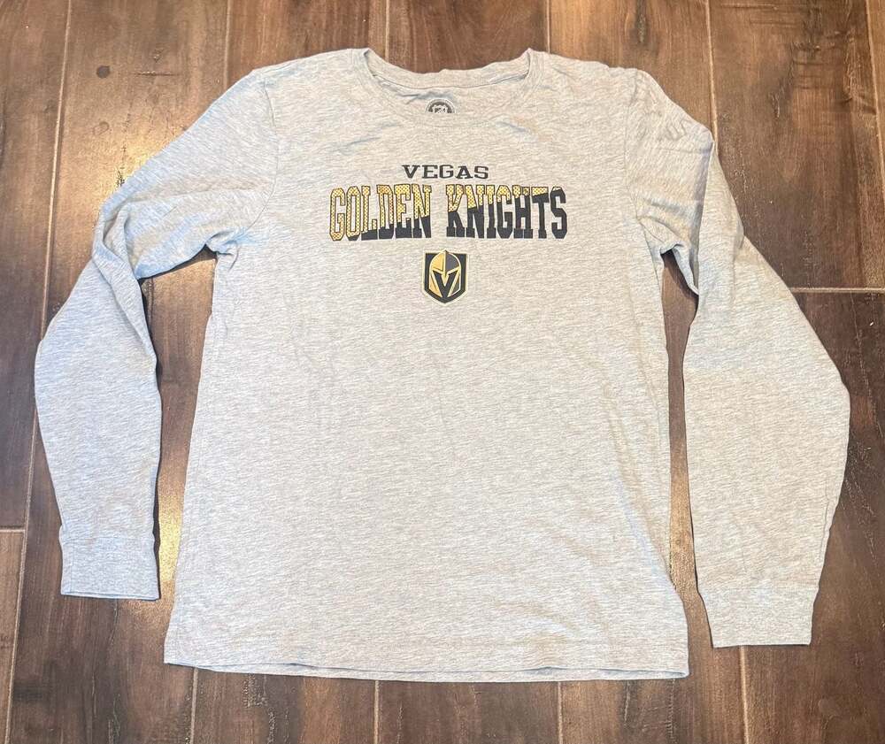 Vegas Golden Knights NHL Men's Heather Gray Long Sleeve T-Shirt XXL